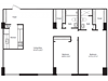 Hill House floor plan - The Jefferson Suite - 2 bed 2 bath - 2D Hill House floor plan - The Jefferson Suite - 2 bed 2 bath - 2D